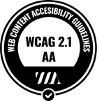 Logotipo de Web Content Accesibility Guidelines 2.1 AA